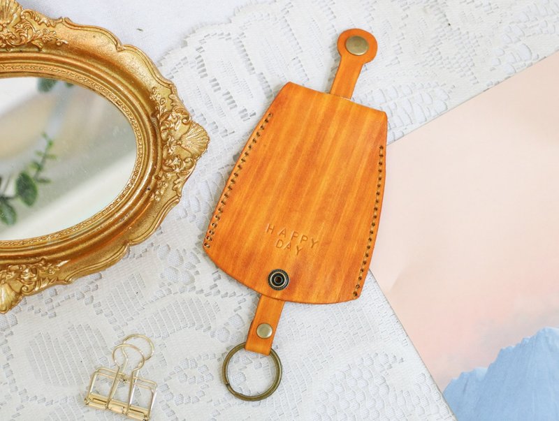 吊钟钥匙包/皮革钥匙包/皮革包课程/一人成团/新手友善/可刻字 - 皮件 - 真皮 