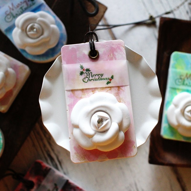 【蕾安柏】扩香石。缤纷山茶花(粉)│圣诞节│交换礼物 - 香薰/精油/线香 - 其他材质 红色