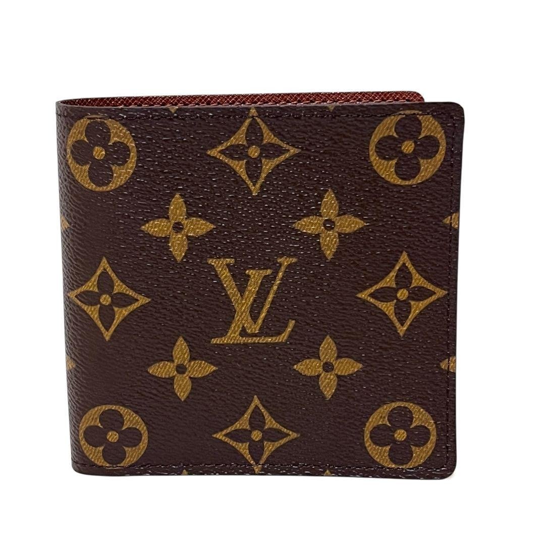 正品 Louis Vuitton 路易威登 Portefeuille Marco 对折式短夹 轻巧钱包 Monogram M61675 美品 中古 - 皮夹/钱包 - 其他材质 咖啡色