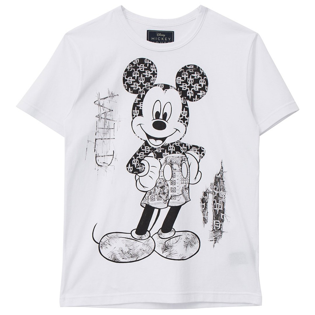 (DW独家限定)Hi there!中性短袖图样T恤(白)-Daniel Wong│Disney - 中性连帽卫衣/T 恤 - 棉．麻 