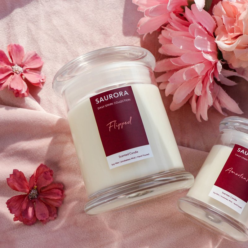 心动 FLIPPED 香氛大豆蜡烛 - 蜡烛/烛台 - 蜡 白色