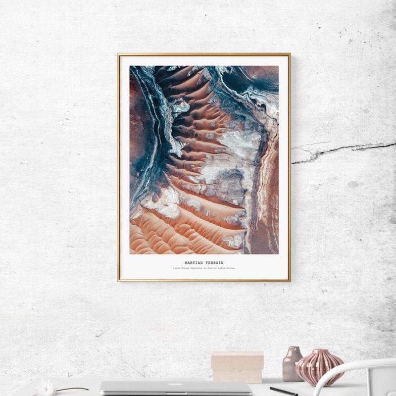 火星地貌 – 流动纵横/画/海报/餐厅挂画/复制画/定制化/新家布置 - 海报/装饰画/版画 - 其他材质 蓝色