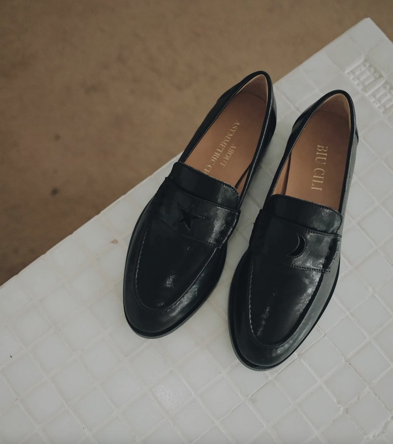 星星月亮 意式经典老钱风乐福鞋 手工製 - 其他女款皮鞋 - 真皮 多色