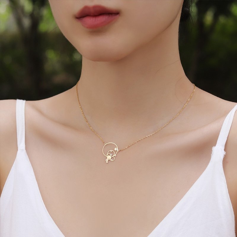 星座项链|处女座|锁骨链 - 项链 - 不锈钢 金色
