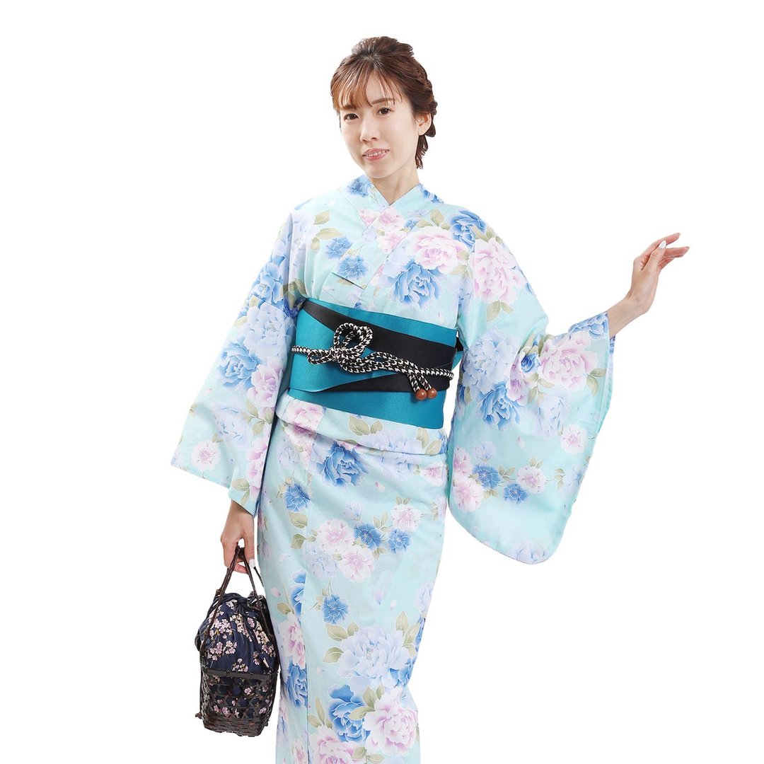 日本 和服 女性 浴衣 腰封 2件组 F Size x25-206 yukata - 其他 - 棉．麻 透明