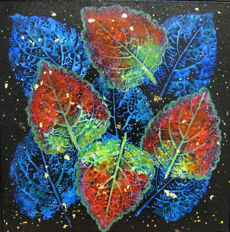 压克力框家居墙面装饰植物叶原画 - 墙贴/壁贴 - 其他材质 多色