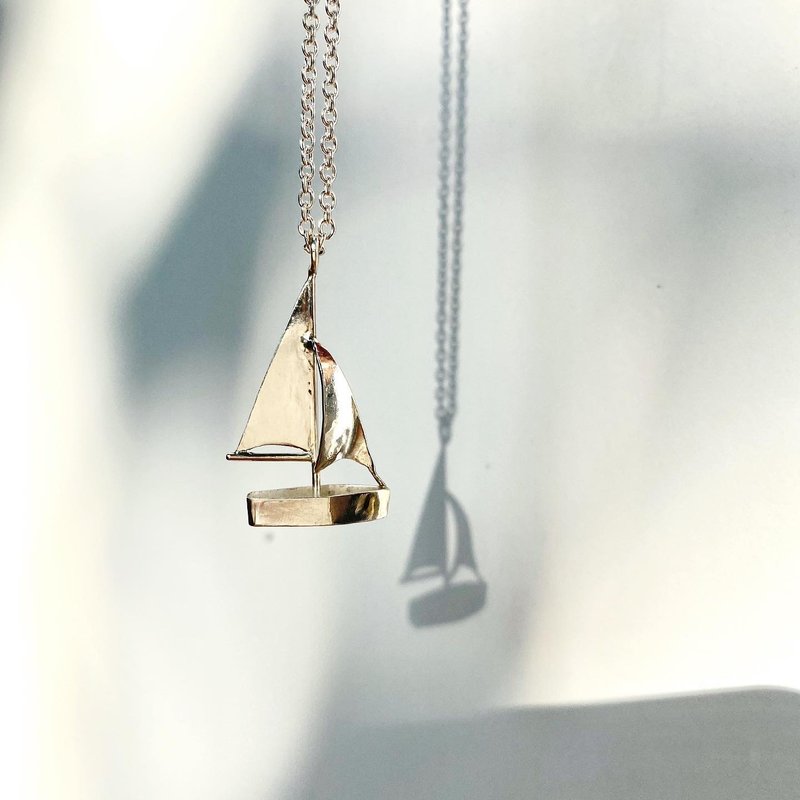 MIH金工首饰 | 扬帆旅程 - 旅行系列 纯银项链 sailing boat - 项链 - 纯银 银色