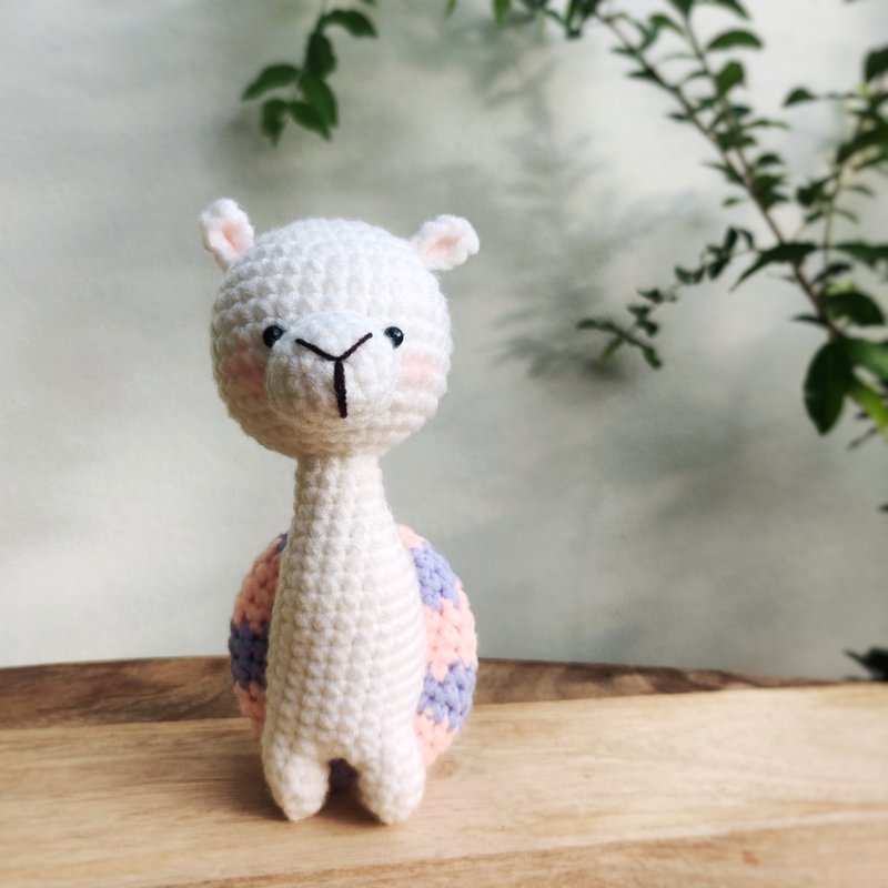 小羊驼玩偶 | 趣味针织娃娃 | 疗愈小礼物 | 毛线动物摆件 - 玩偶/公仔 - 棉．麻 