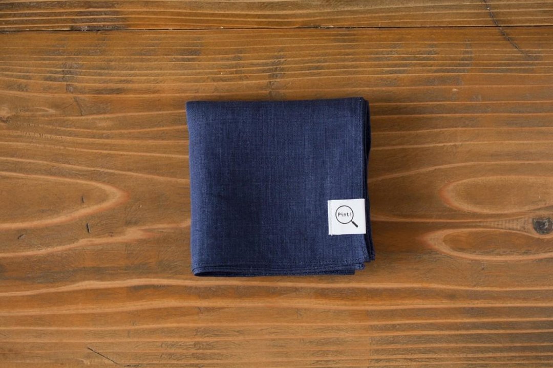 [Stock as long as SALE] linen handkerchief navy - 其他 - 棉．麻 蓝色