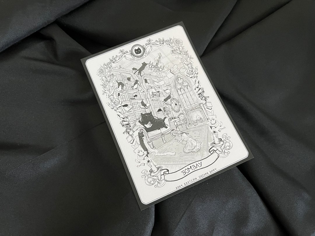世界最恶猫之五人众 - 暗之肥黑猫 - 插画/绘画/写字 - 纸 灰色