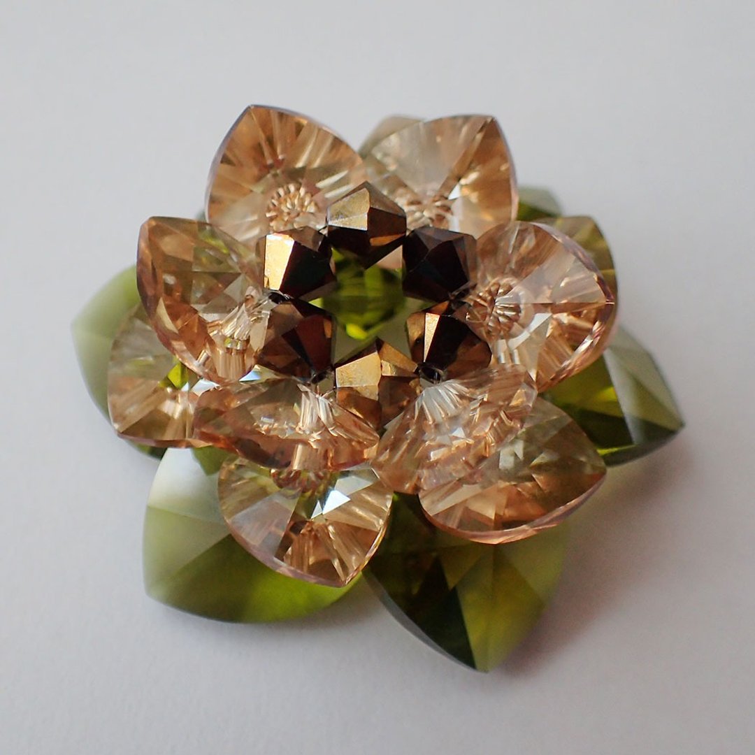 莲花 摆件 SWAROVSKI ELEMENTS(施华洛世奇元素) - 摆饰 - 玻璃 绿色