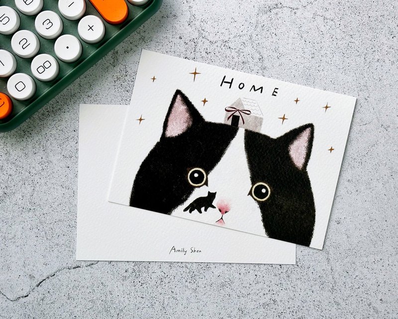 【有蝴蝶结的家】 明信片 |柔软又毛茸茸的小日子系列 - 卡片/明信片 - 纸 