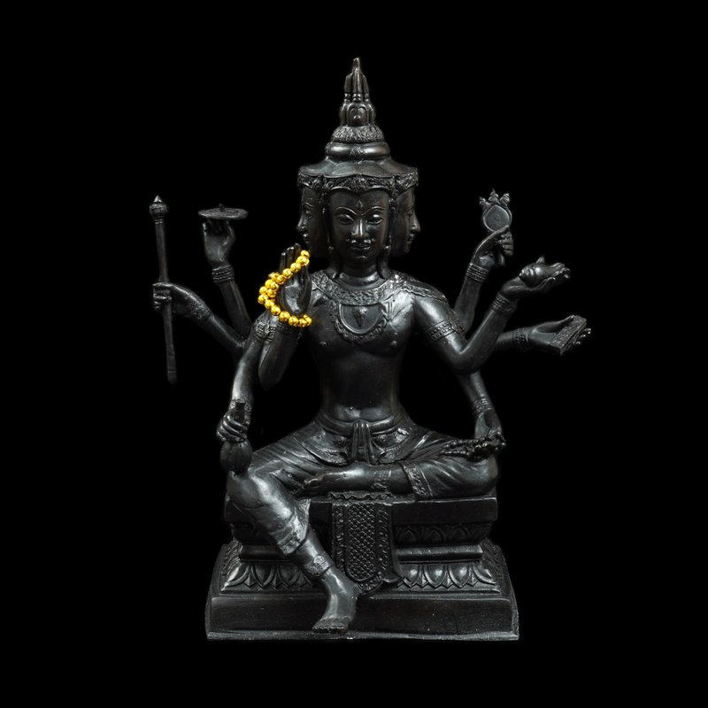 瓦青瓦拉览威含寺.龙波禅南大师2560供奉型四面佛(大型-高26厘米) - 玩偶/公仔 - 其他材质 