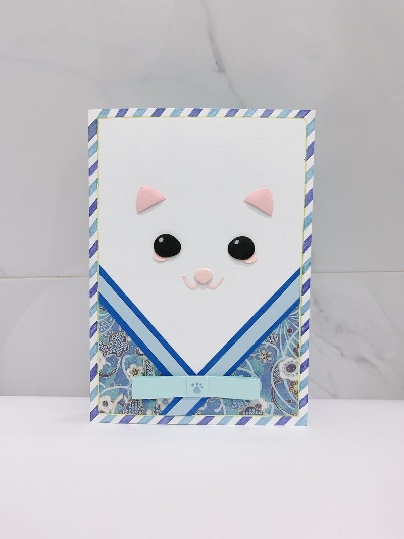 【定制款】猫咪派对生日卡(下单前请讨论) - 卡片/明信片 - 纸 黑色