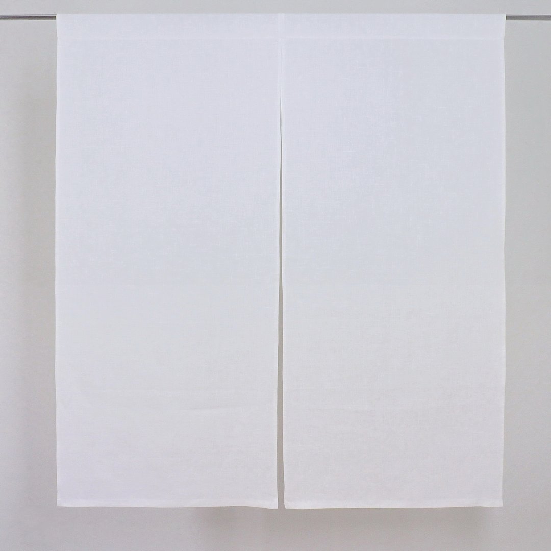 Organic Linen Curtain,White Natural Original Japanese-style Chinese Door Curtain - 门帘/门牌 - 棉 白色