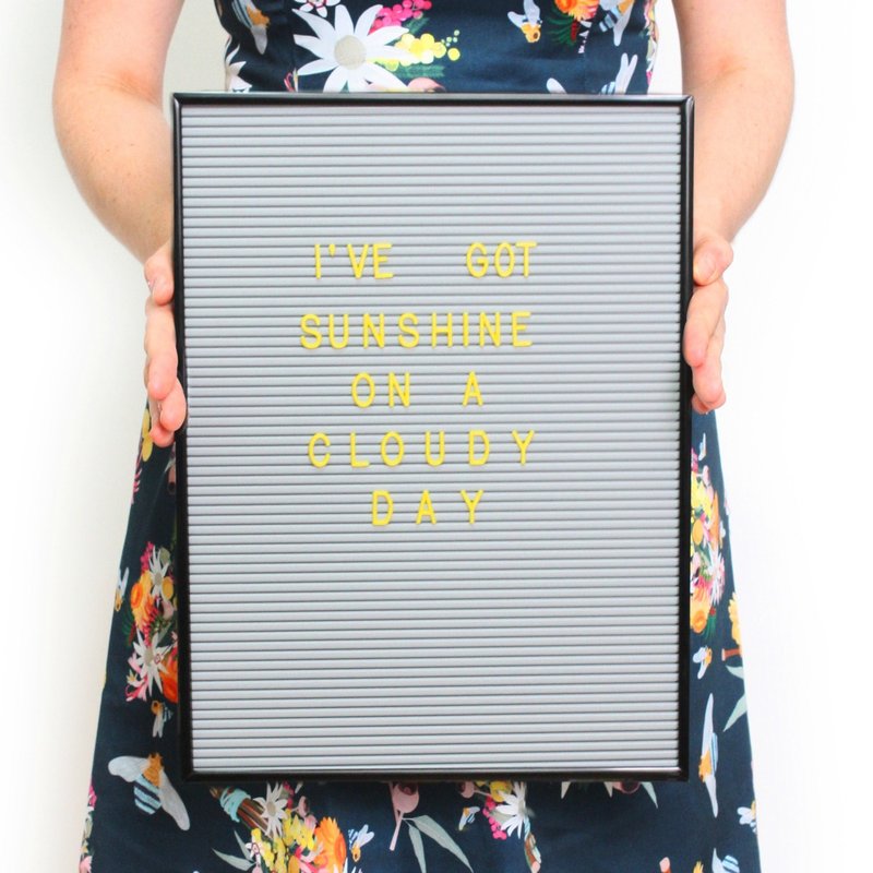 瑞典OMM 活动字母留言板(灰) - 摆饰 - 其他材质 黑色