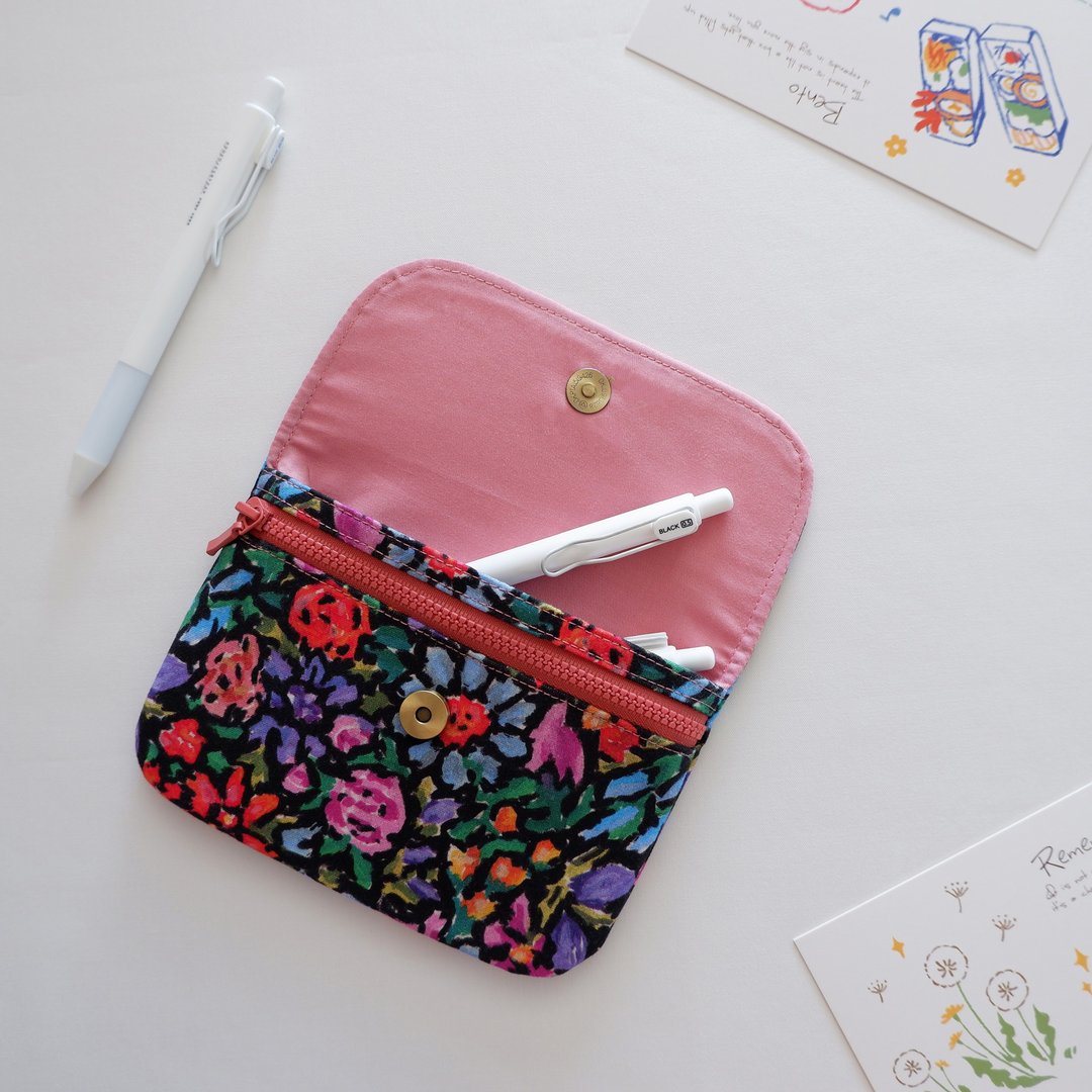 Mini Pouch (Pink) - 化妆包/杂物包 - 棉．麻 