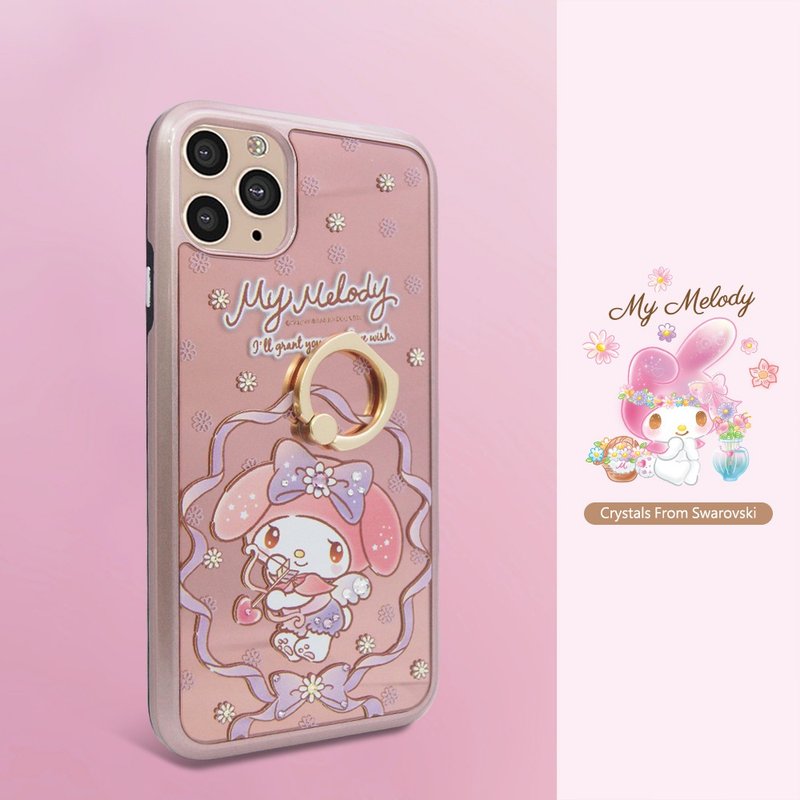 三丽鸥iPhone 11全系列水晶彩钻全包镜面双料手机壳-美乐蒂邱比特 - 手机壳/手机套 - 其他材质 多色