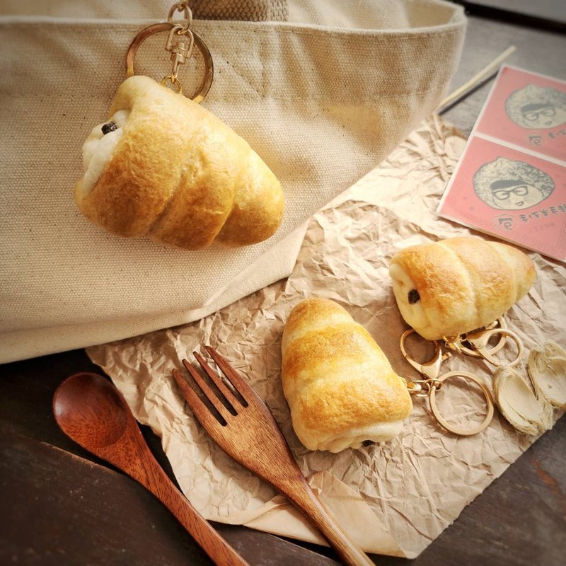 拟真羊毛毡中型螺旋奶油(别针/磁铁/纯钥匙圈/OO挂饰) - 吊饰 - 羊毛 