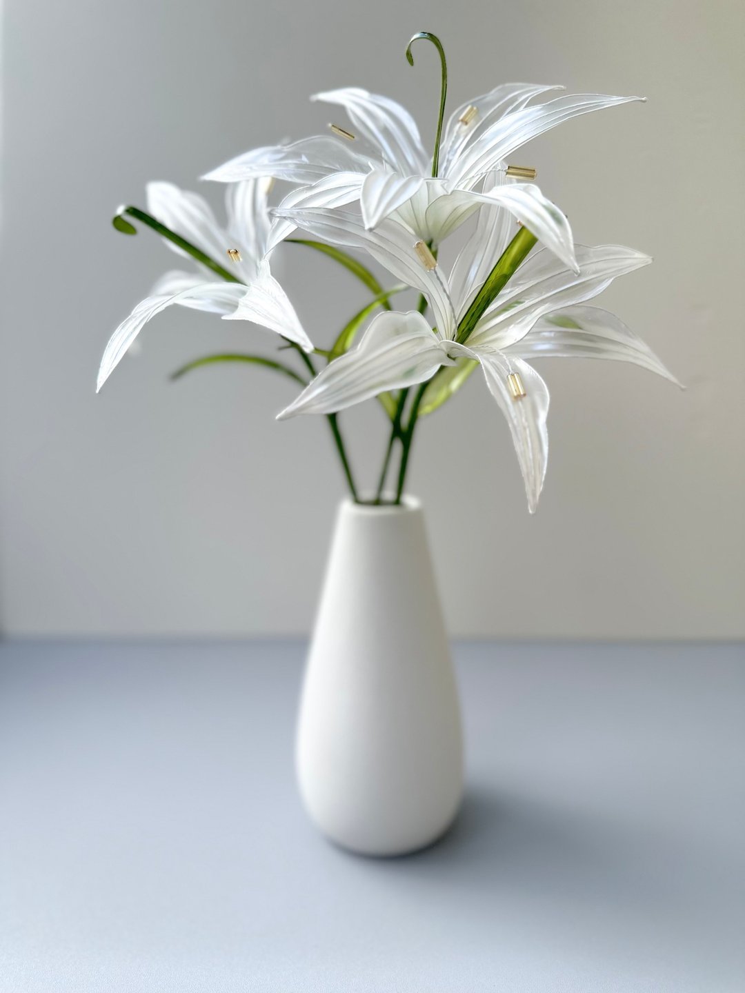 百合 - 水晶花 疗愈摆饰 - 干燥花/捧花 - 树脂 多色