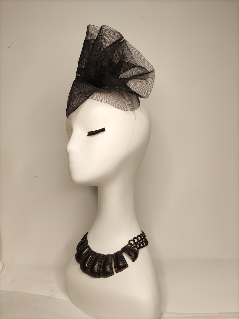 Don-Ya Mi Fashion宴会造型发饰 网纱小礼帽 小众设计师订制品牌 - 发饰 - 聚酯纤维 黑色