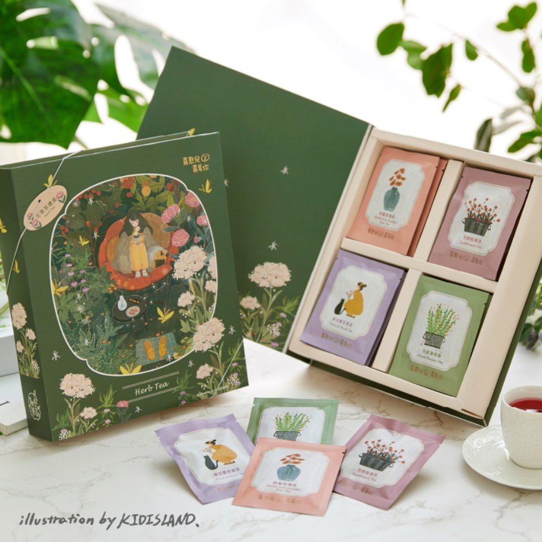 【喜憨儿】恬静花园礼盒 (A) I 花草茶 I 端午送礼 - 茶 - 新鲜食材 