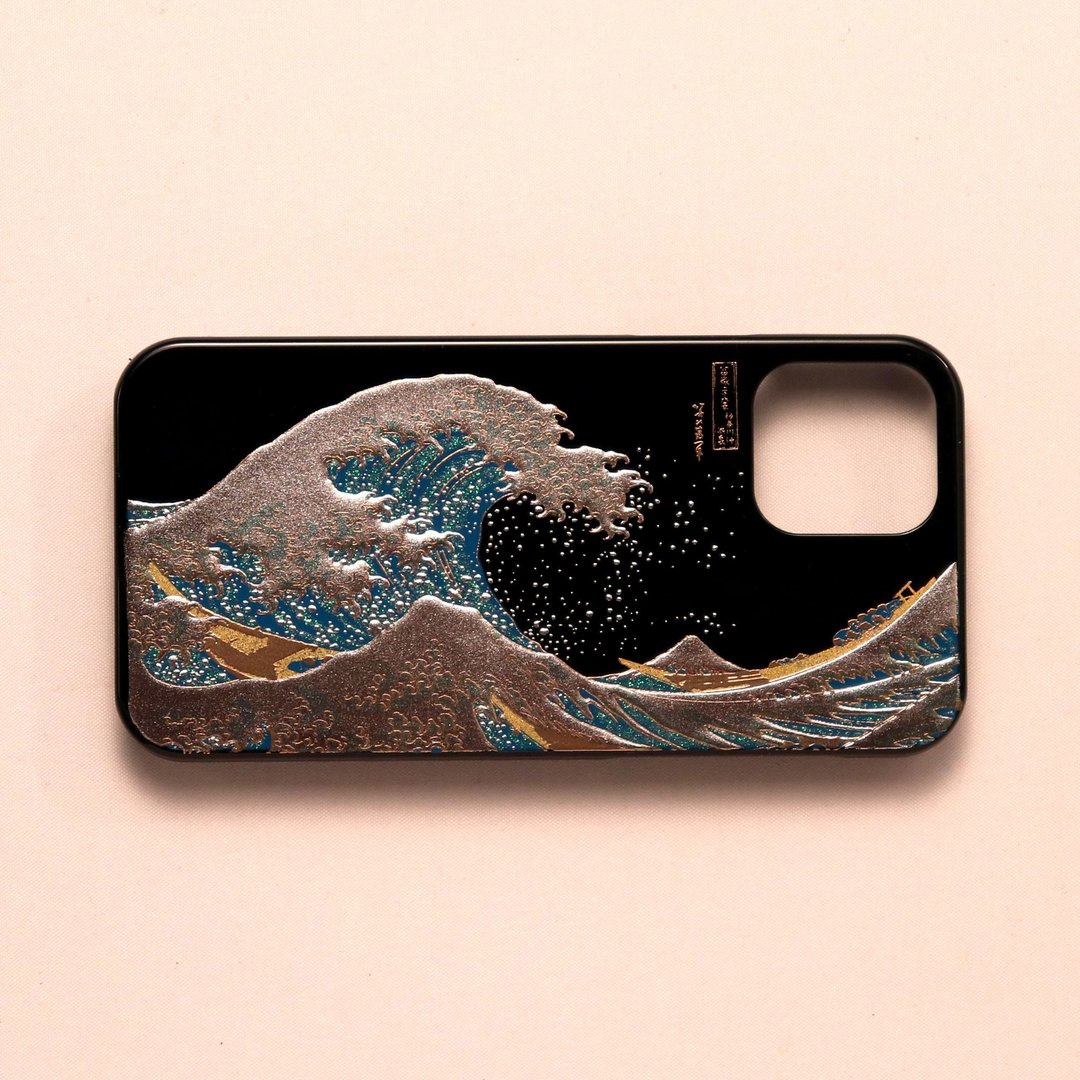 莳绘 iPhone 保护壳 iPhone15 系列 高莳绘 浪里富士 葛饰北斋 富岳三十六景 山中漆器 - 手机壳/手机套 - 其他材质 