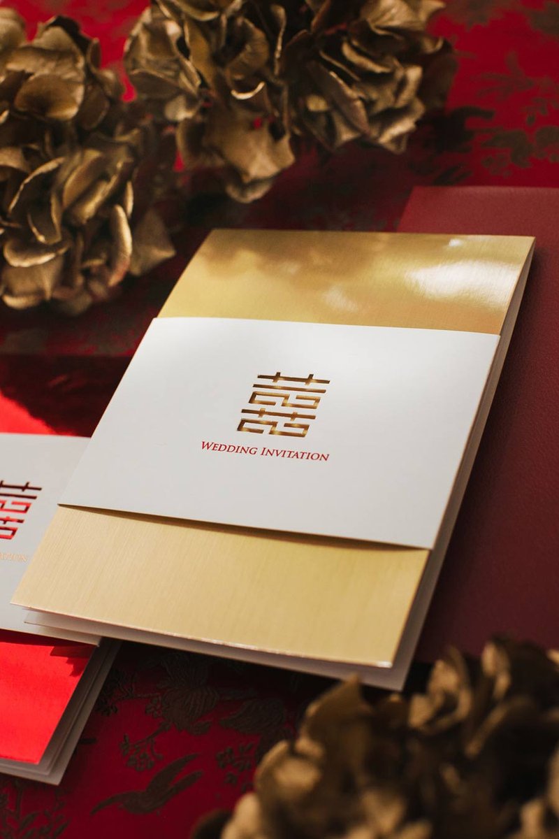 金光熠熠 熠熠红星 喜帖样卡 - 喜帖 - 纸 