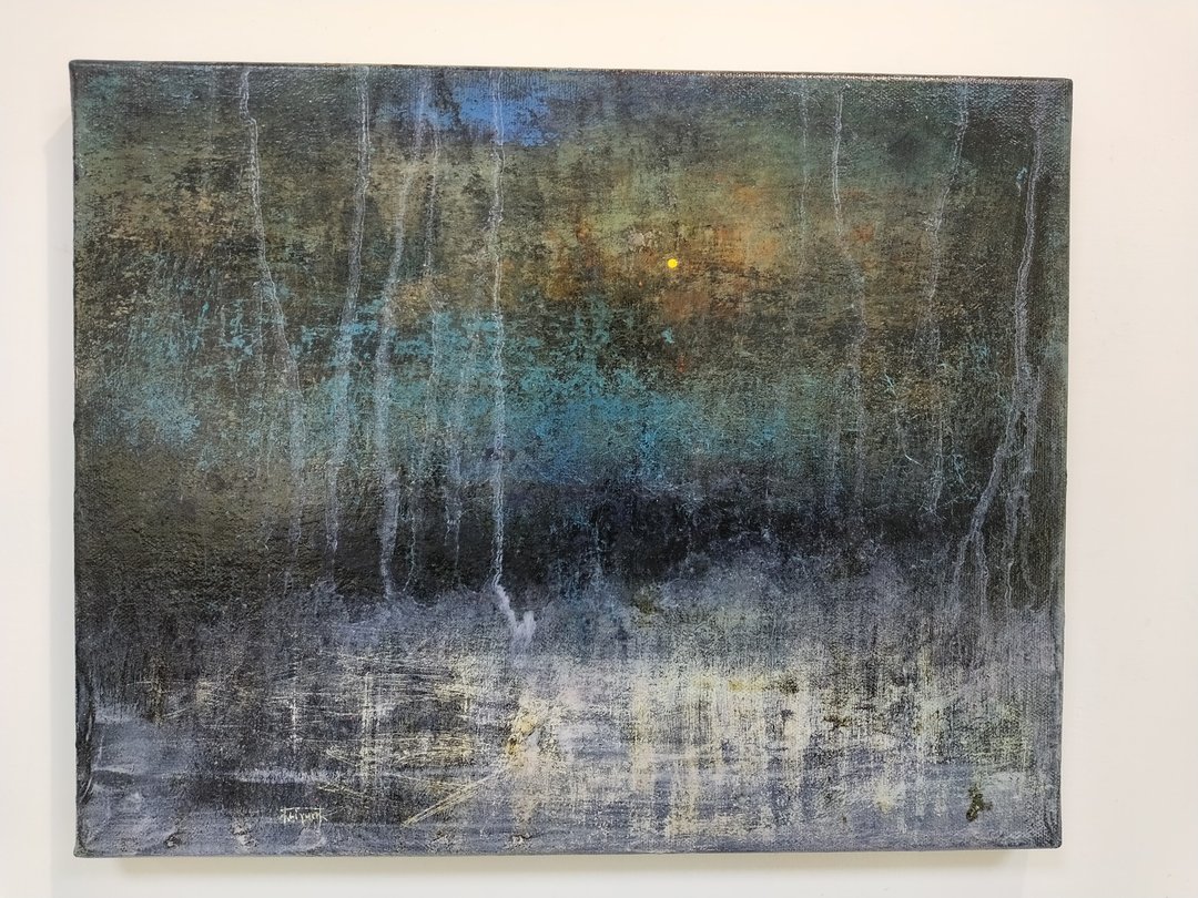 林丽云油画创作原作   我从 风雨走来 - 海报/装饰画/版画 - 其他材质 紫色