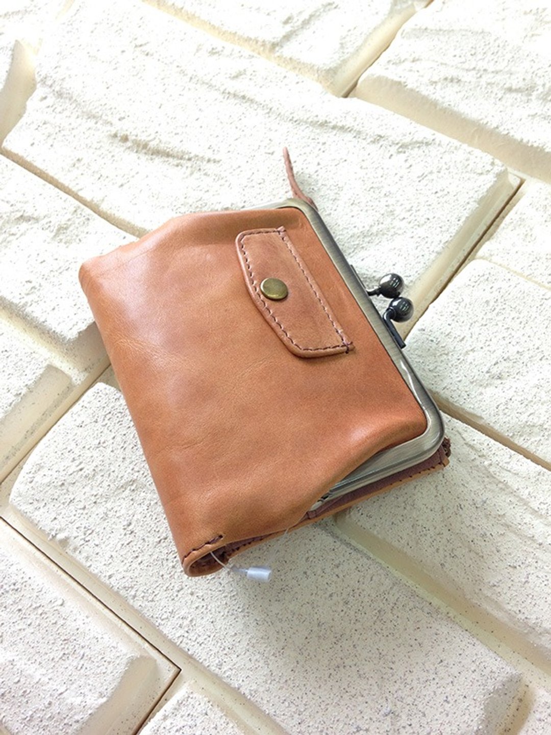 leather wallet pocket fold wallet cowhide - 皮夹/钱包 - 真皮 咖啡色