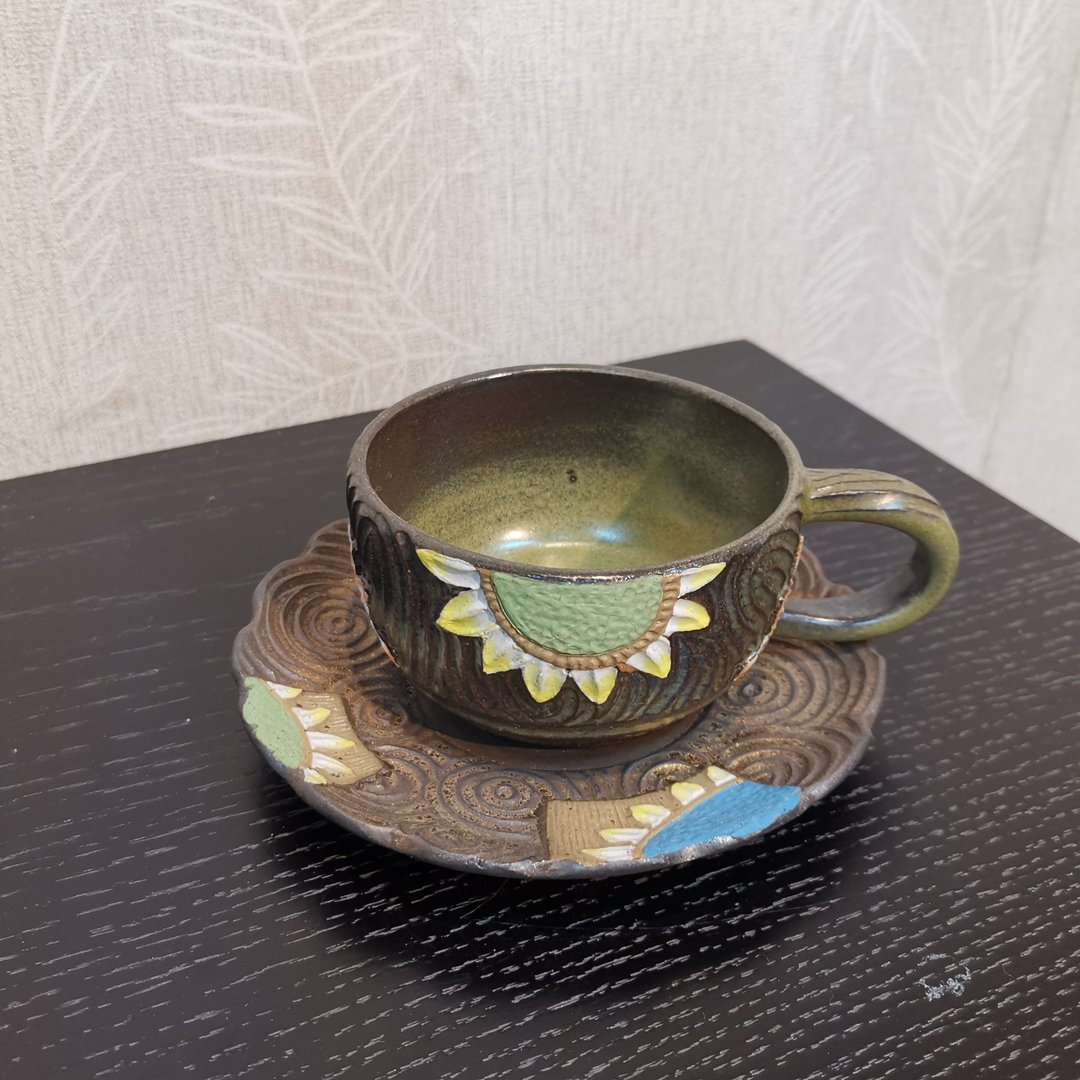 手工制作-花杯系列-向日葵 - 咖啡杯/马克杯 - 陶 