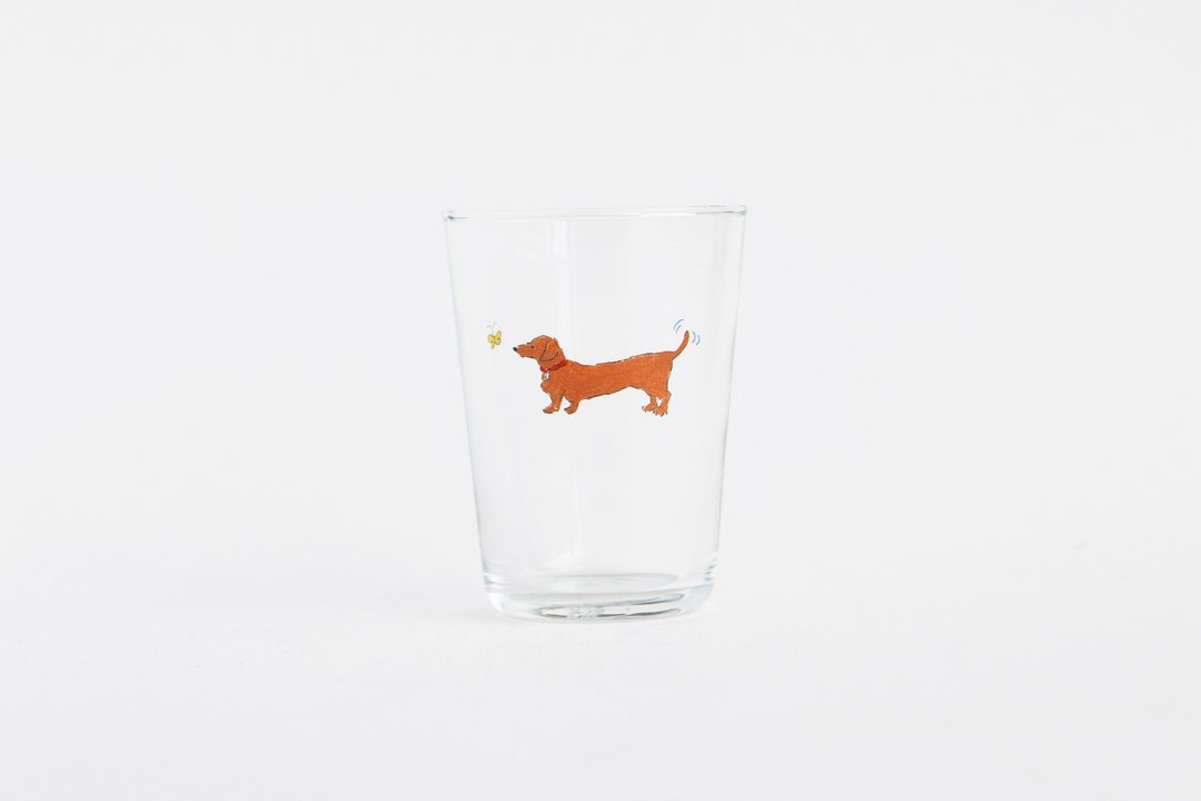 【+t企划】猫狗杯-腊肠犬 Chichi - 玻璃杯 - 玻璃 透明