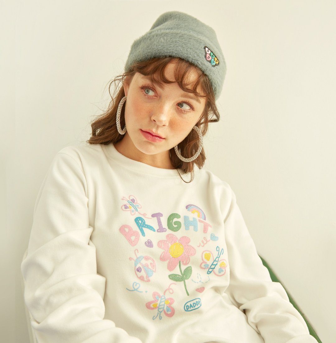 Bright Sweater - 女装针织衫/毛衣 - 棉．麻 白色