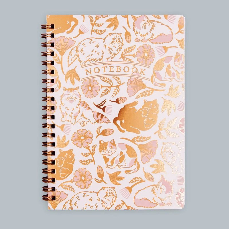 猫咪艺术系列 B6 环装笔记本 花 - 笔记本/手帐 - 其他材质 粉红色