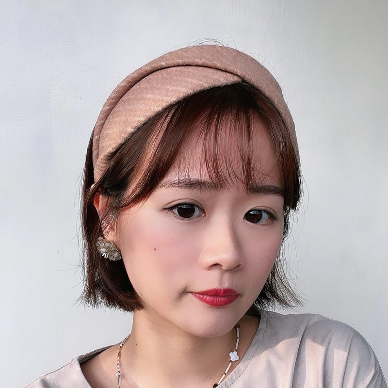 小外套 好烦小姐 发箍 - 发带/发箍 - 棉．麻 橘色