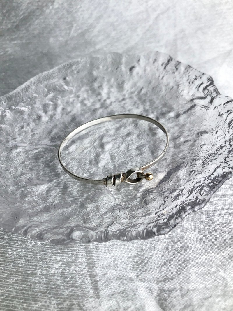 【 日本直送 名牌中古包 】Tiffany & Co. 蒂芙尼 手镯 银色 Hook & Eye 纯银925 vintage 45sssk - 手链/手环 - 纯银 银色