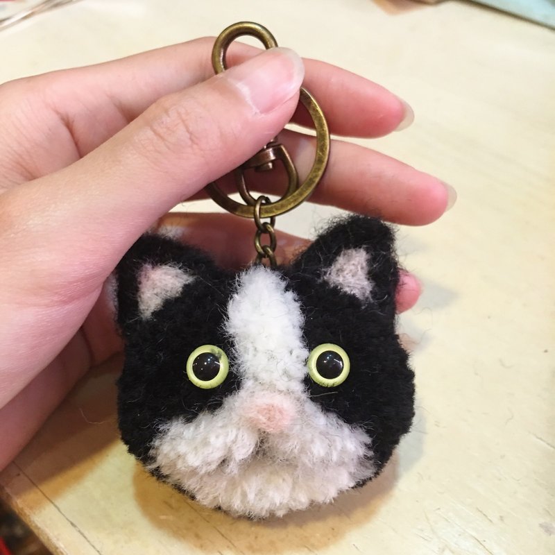 纯手工迷你奔驰猫宝宝钥匙圈 - 钥匙链/钥匙包 - 羊毛 