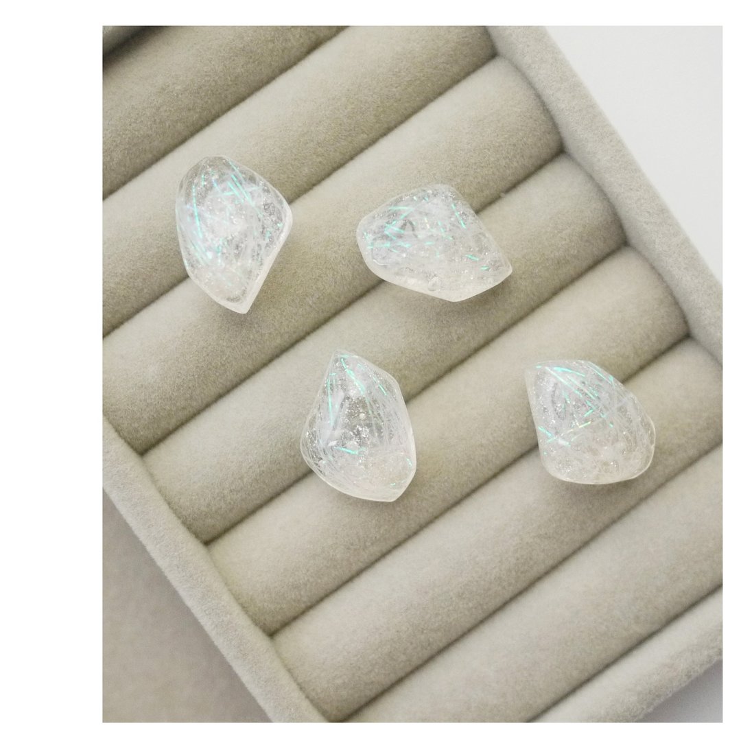 人鱼泡泡宝石耳饰 | 穿式 | 新品 - 耳环/耳夹 - 其他材质 透明