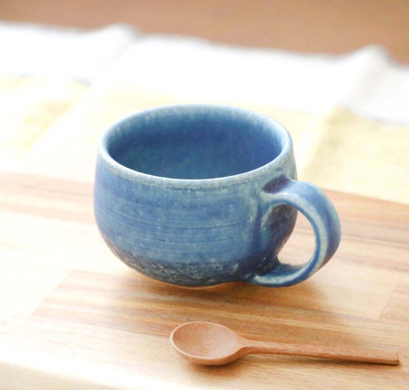 天青釉圆杯2 - 咖啡杯/马克杯 - 陶 蓝色