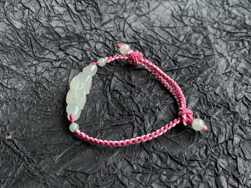 快速出货 天然缅甸玉翡翠 爱心 玉兔 编织款手链 送礼 开运 贵人 - 手链/手环 - 玉石 多色