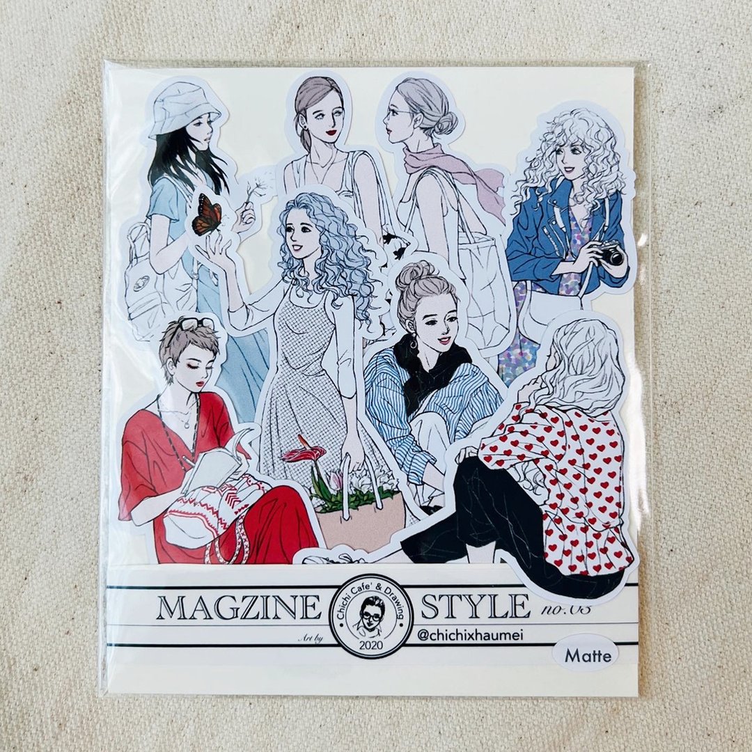 季季Chichi // MAGZINE STYLE no.3 //女子观察分镜C款 单张8入 - 贴纸 - 纸 