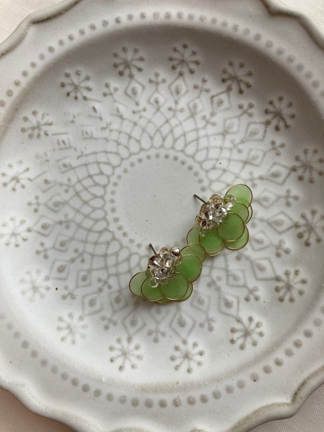 soda pierce green - 耳环/耳夹 - 其他材质 绿色