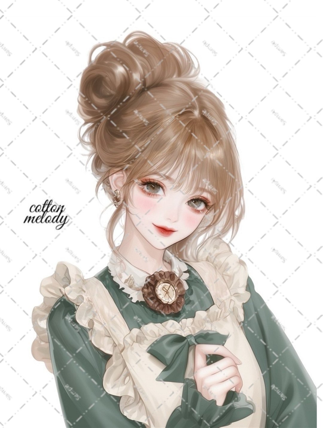 [限定] 原创贴纸编号PM67 // 与 nene Patisserie Melody 合作的人物贴纸 cottonmelody - 贴纸 - 纸 
