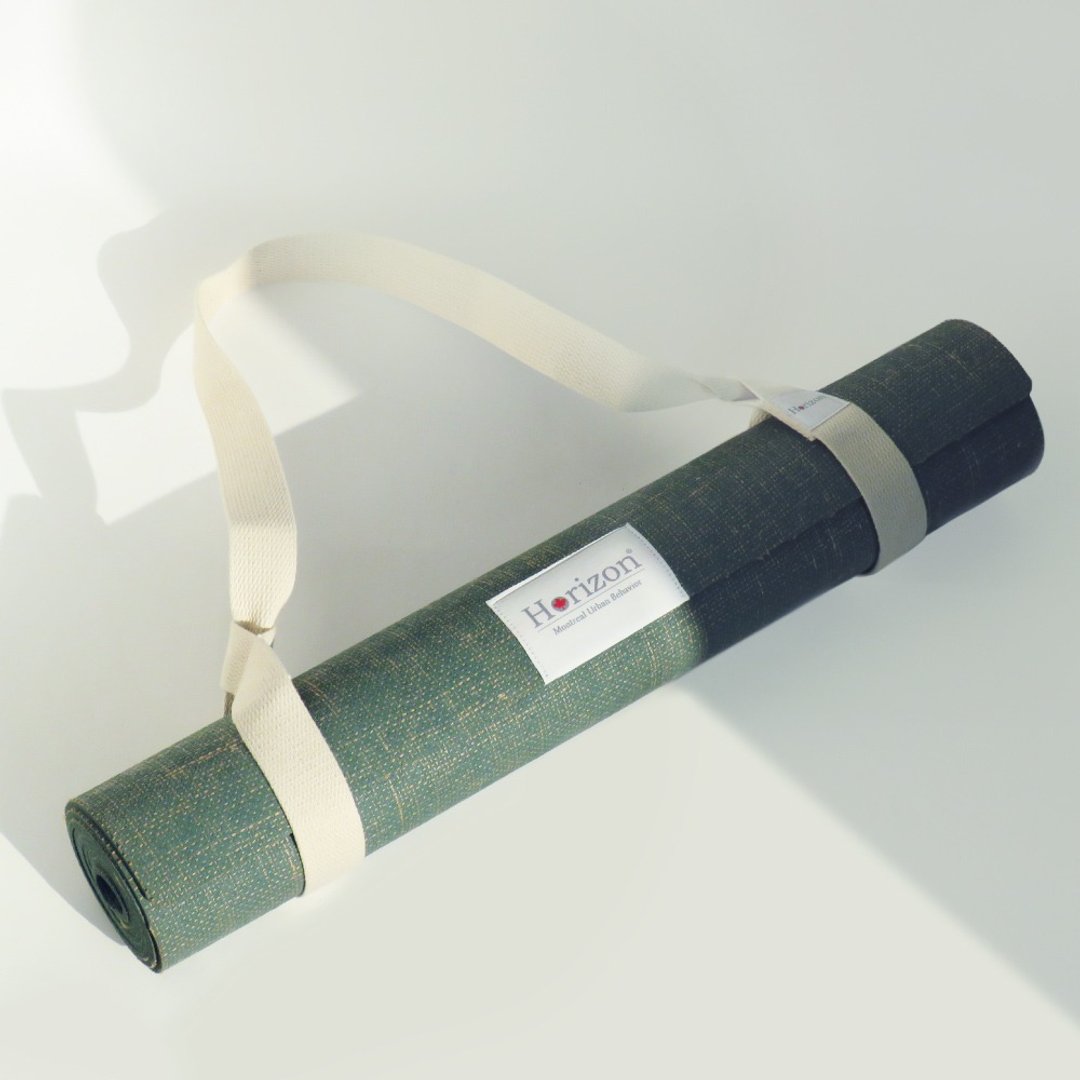 MIT自然正确天然橡胶瑜珈垫183x61cm | ESG环保永续天然麻 附背带 - 瑜珈垫 - 棉 