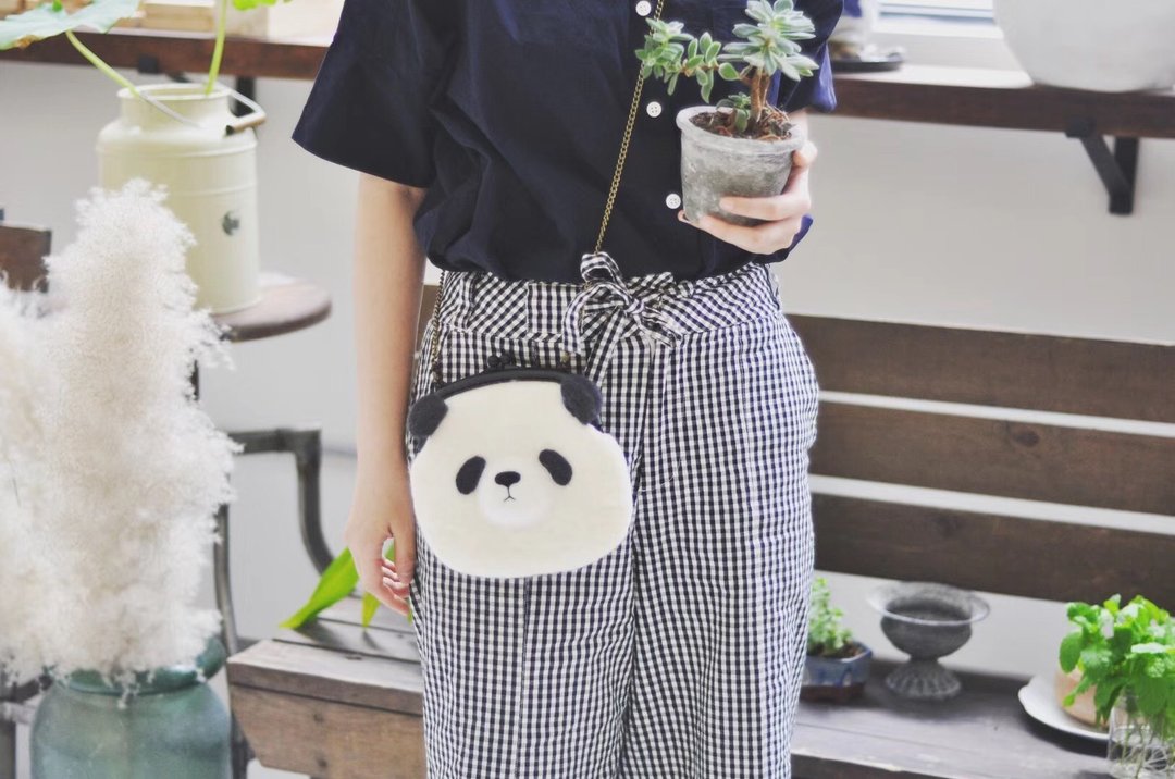 放学后手作坊planetbear 熊猫panda 包包羊毛毡 DIY材料包套装 - 编织/刺绣/羊毛毡/裁缝 - 羊毛 黑色