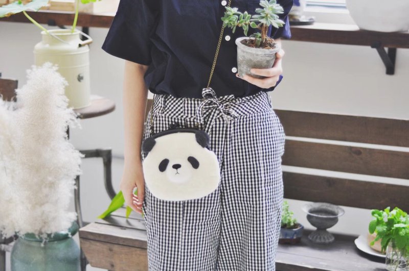 放学后手作坊planetbear 熊猫panda 包包羊毛毡 DIY材料包套装 - 编织/刺绣/羊毛毡/裁缝 - 羊毛 黑色