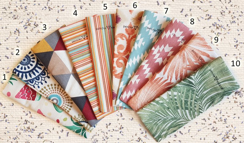 Lavender Eye Pillow with Removable Cover - Yoga, Meditation, Aromatherapy, Relax - 其他 - 棉．麻 多色