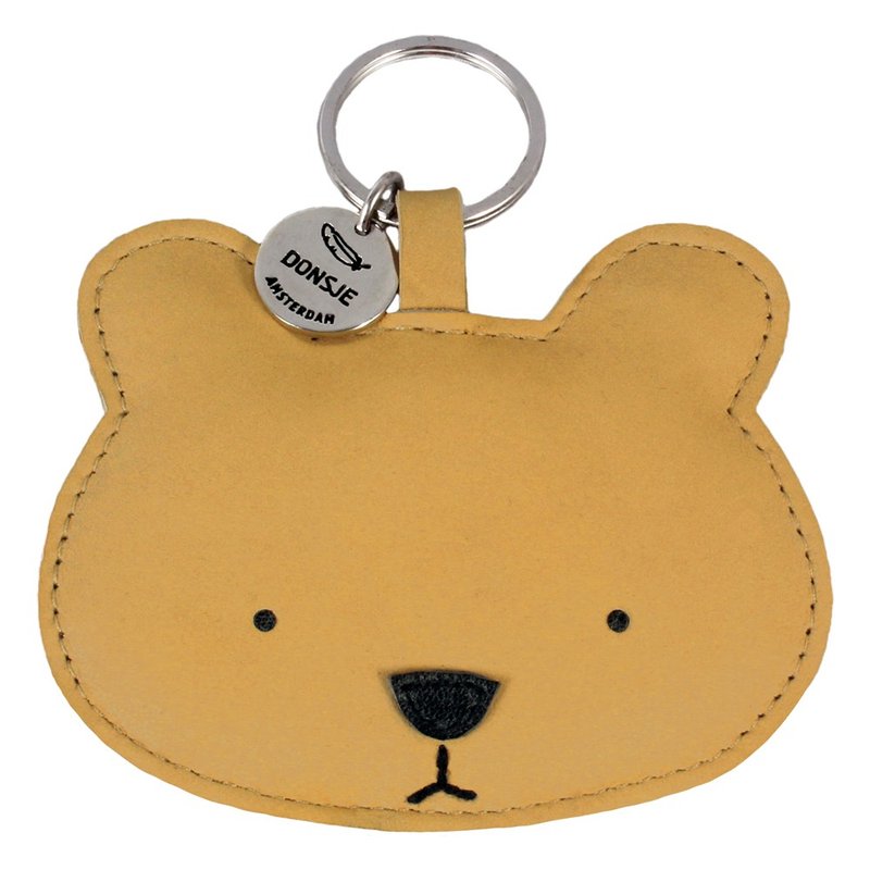 Donsje 皮革动物钥匙圈 小熊   0617-ST018-NL01J - 钥匙链/钥匙包 - 真皮 金色