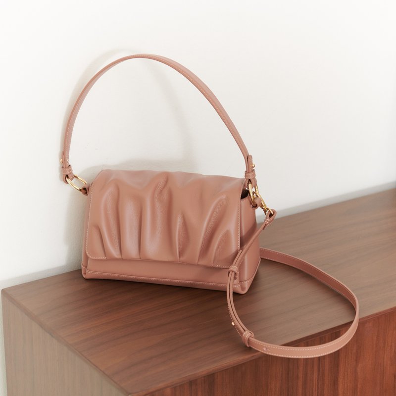 Pearl Bag in Rose Tea - 手提包/手提袋 - 真皮 粉红色