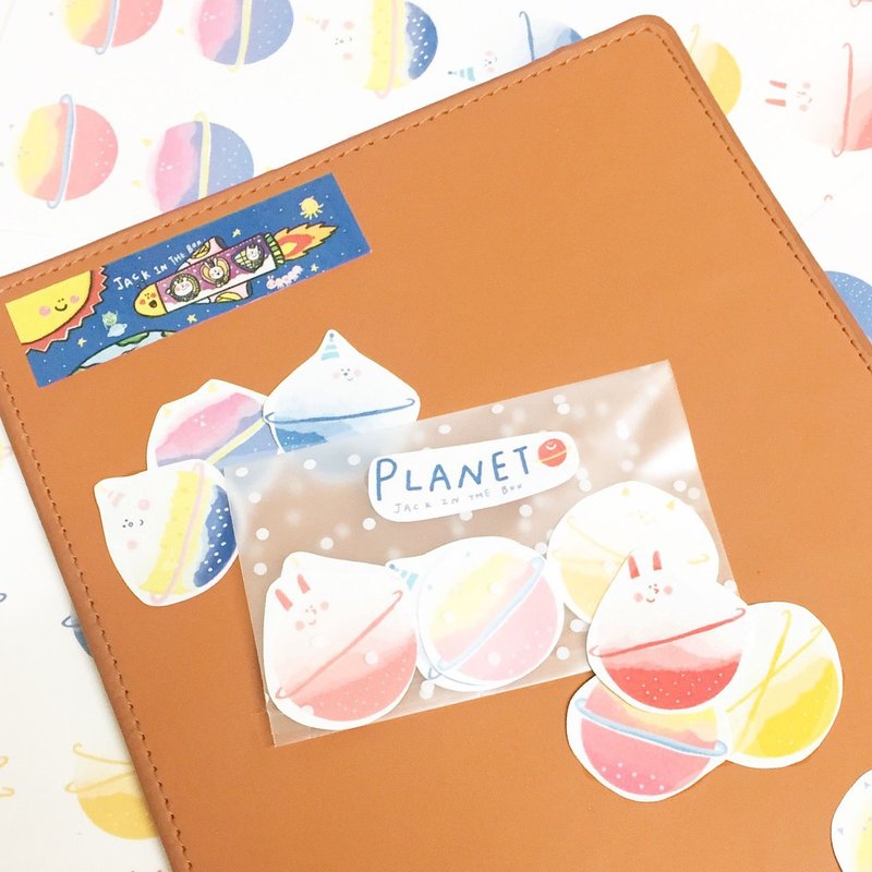 JACK IN THE BOX动物星球姓名贴纸 - 贴纸 - 纸 